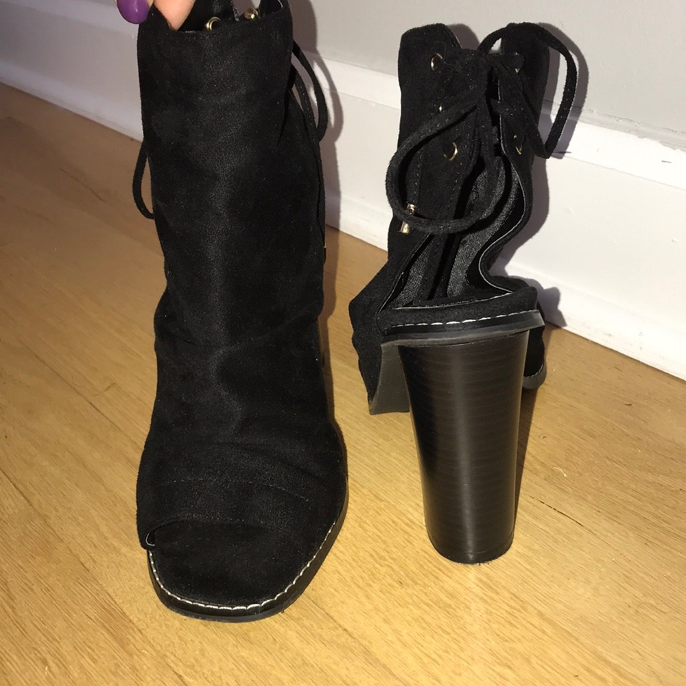 Open Toes bootie heels